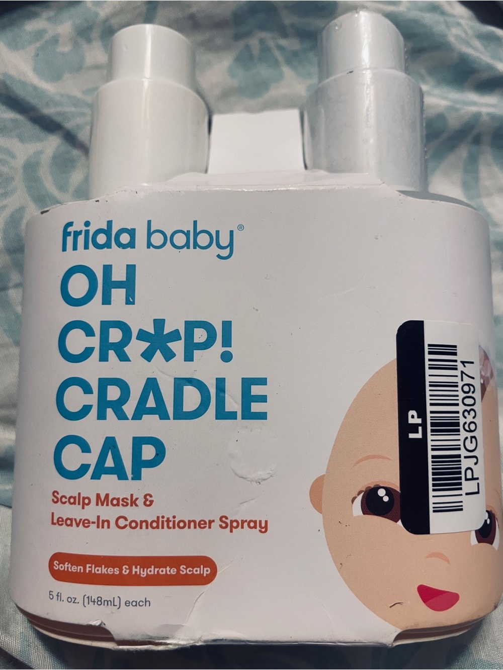 frida baby Oh Cr*p! Cradle Cap Scalp Mask & Leave-In Conditioner Spray - White